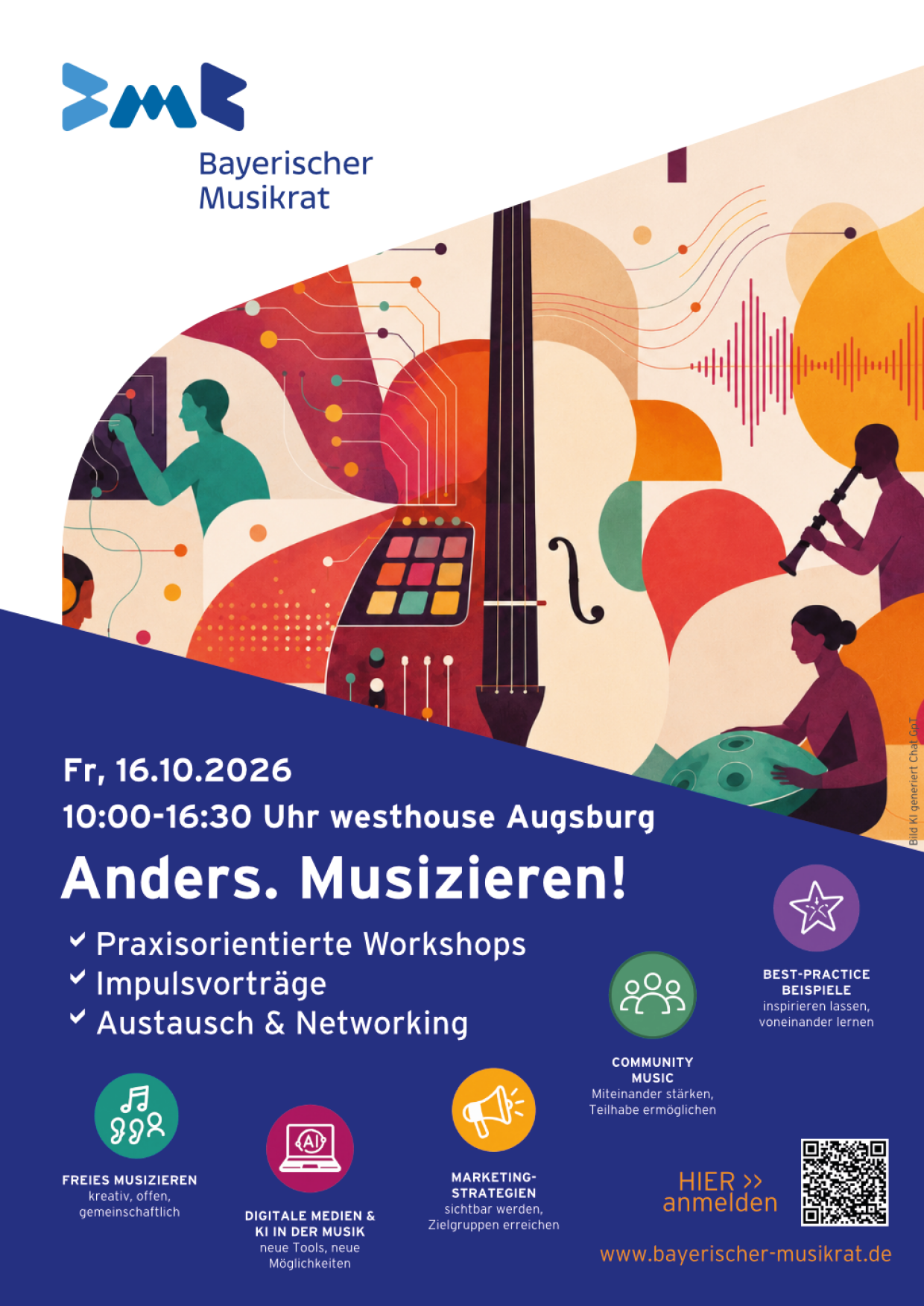 Plakat Anders. Musizieren!